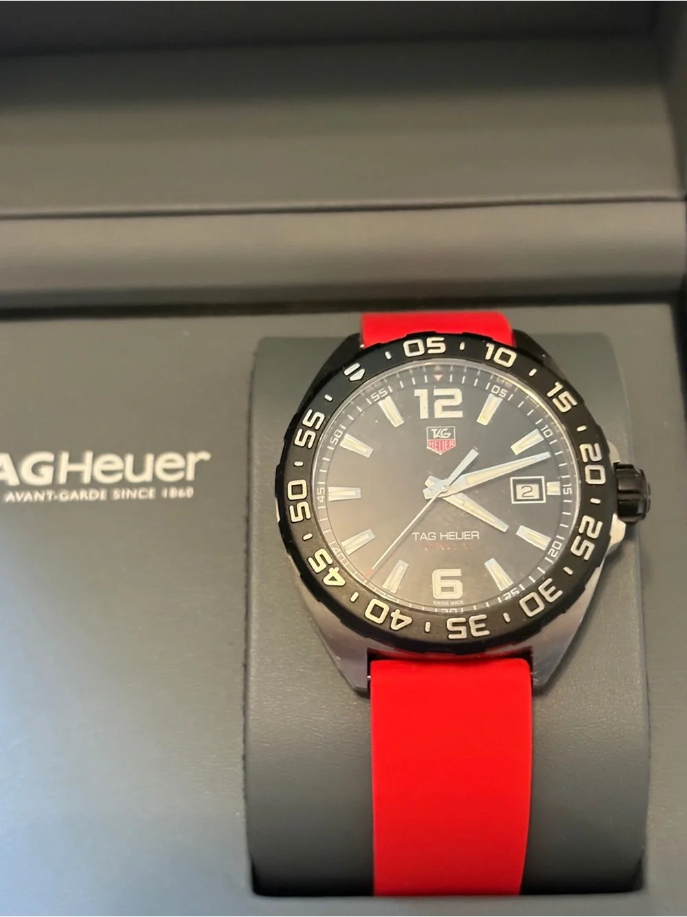 TAG Heuer Black Men's Sport Watch with Date Window